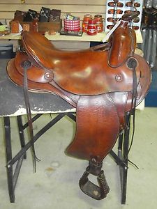 16"  USED ORTHO FLEX TRAIL SADDLE #3 824 1