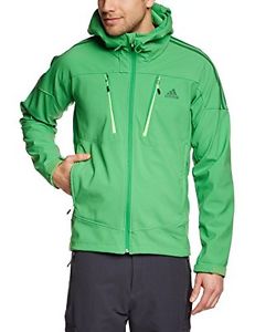 Adidas, Giacca Softshell con cappuccio Uomo Terrex Swift, Verde (Real Green S11)
