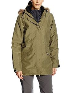 Killtec parka tecnico da donna, cappuccio rimovibile, con pelliccia, 48, 27042-0
