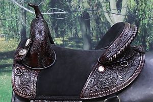 HILASON TREELESS WESTERN BARREL RACING TRAIL SADDLE 13" 14" 15" 16" 17" 18"