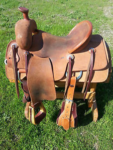 15.5" Johnny Scott Ranch Roping Saddle (Made in Texas) Roper