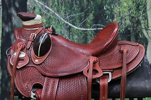 HILASON WESTERN BIG KING SERIES WADE RANCH ROPING COWBOY SADDLE 15", 16" 17"