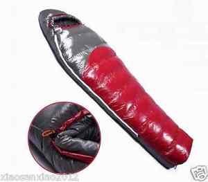Glanznylon Wet-look Mumienschlafsack Daunenschlafsack Expedition Schlafsack Neu