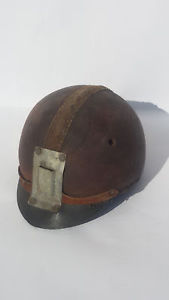 RARE ANTIQUE JOCKEY EQUESTRIAN LEATHER CAP.HAT