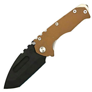 Medford Praetorian G, Coyote G-10/Flame Titanium, Black PVD Tanto Hunting Knife