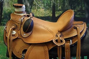HILASON WESTERN BIG KING SERIES WADE RANCH ROPING COWBOY SADDLE 15