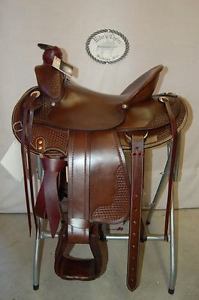16" G.W. CRATE WADE RANCH ROPING SADDLE FREE SHIP CUSTOM ONE OF A KIND NEW ROPER