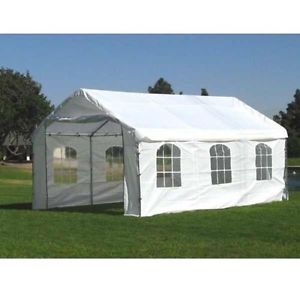 White 20x40 (Fire Retardant Tent cover with valance only) and heavy duty bungees