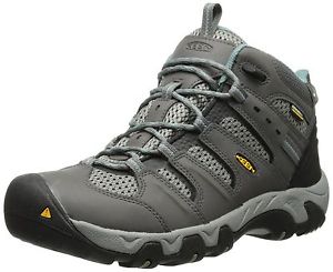 KEEN Women's Koven Mid Hiking Boot Gargoyle/Mineral Blue 5 B(M) US Keen
