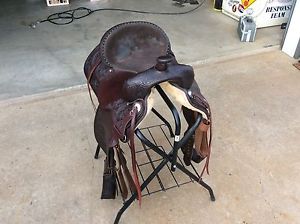 Circle Y Park & Trail Western Saddle # 3604 with Breast Collar & Flank Strap