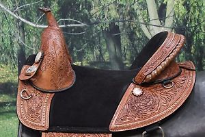 HILASON TREELESS WESTERN TRAIL BARREL RACING SADDLE 13