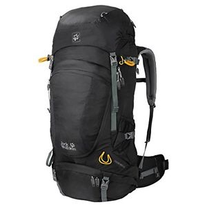 Jack Wolfskin, Zaino HIGHLAND TRAIL XT 50, Nero (Black), 79 x 38 x 35 cm, 55 lit