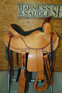 15" G.W. CRATE LADIES WADE ROPING SADDLE CUSTOM HERMAN OAK FREE SHIP RANCH TRAIL