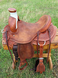 15" Johnny Scott Ranch Roping Saddle (Made in Texas) Roper