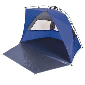 Picnic Time Haven Portable Sun Wind Shelter Blue Spacious Tent Pole System New