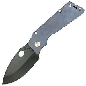 Medford TFF-1 Fat Daddy Blue Titanium Handle Black PVD Hunting Camping Knife