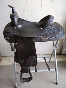 TEX TAN 16" Dark Chocolate Western Pleasure Trail Saddle Excellent USED