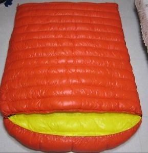Shiny nylon big sleeping bag expedition down sleeping bags 6000g fill wet-look