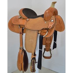 Used 15.5" Connie Combs All Around Saddle by Billy Cook Saddlery: U155CONCOMBSBC