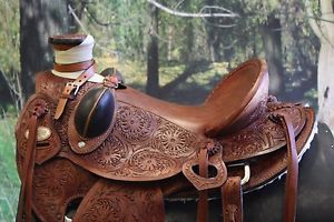 HILASON WESTERN BIG KING SERIES WADE RANCH ROPING COWBOY SADDLE 15" 16" 17"