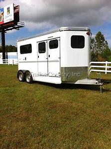 NEW 2016 SUNDOWNER Charter SE 2 HORSE STRAIGHT LOAD ALUMINUM BUMPER PULL TRAILER