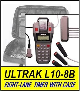 Eight-Lane ULTRAK L10+CASE8B Printing Timer w/ 8 Lane Buttons and Carrying Case
