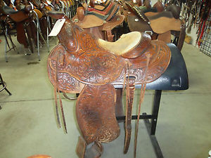 15" FOREST KNOTT RARE WESTERN RANCH SADDLE #3 267