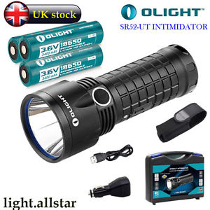 Olight SR52UT Rechargeable Cree XP-L HI LED 1100 lumens Flashlight+3*3400mah Bty