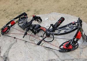 Archery RTH RH Bow Package Red w/ Arrows Compound Bow And Archery Set 40-60Lbs