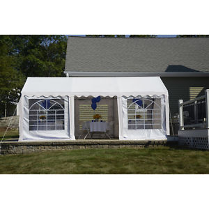 ShelterLogic 10 Ft W x 20 Ft D Party Shelter and Enclosure Kit White