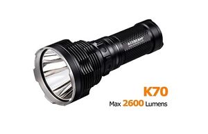 New Version AceBeam K70 CREE XHP35 LED Flashlight Thrower King 1300m & 2600 Lm