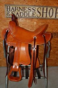 16" G.W. CRATE LADIES WADE ROPING SADDLE CUSTOM HERMAN OAK FREE SHIP RANCH TRAIL
