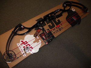 NEW 2016 XPRESSION 50-60# BLACK TARGET BOW 26-31.5" DRAW With Sight