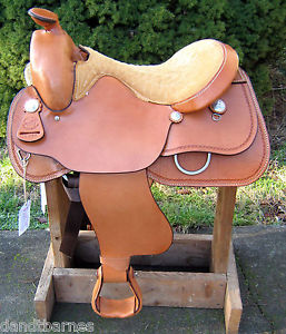 New Simco Western Saddle 15" Seat Natural Gold Pleasure/Trail ZS244 Horse Tack
