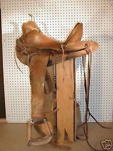 saddle HEISER mark, western collectible highback, 1880s