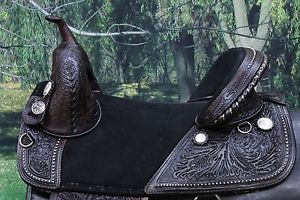 HILASON TREELESS WESTERN BARREL RACING TRAIL SADDLE 13