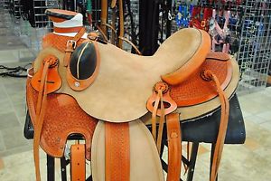 HILASON WESTERN BIG KING SERIES WADE RANCH ROPING COWBOY SADDLE 15
