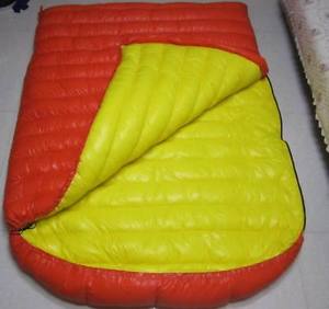 Shiny gloss wet-look nylon down sleeping bag 3-6kg down filling duvet down quilt