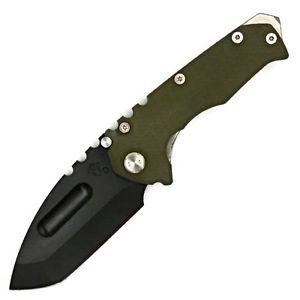 Medford Praetorian G, OD G-10/Tumbled Titanium, Black PVD Tanto Hunting Knife