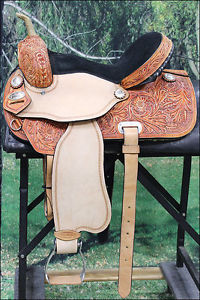 TT204STRO 15" HILASON FLEX-TREE BARREL RACING TRAIL RIDING HORSE WESTERN SADDLE