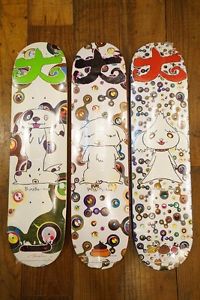 SUPREME Takashi Murakami Skateboard Decks 3 pieces set Kaikai Kiki Size:FREE