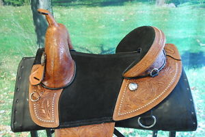 HILASON TREELESS WESTERN BARREL RACING TRAIL SADDLE 13" 14" 15" 16" 17" 18"