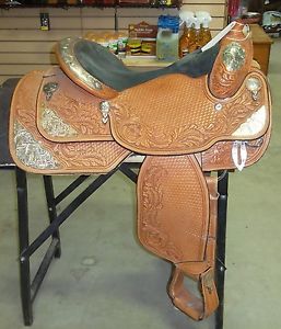 17" USED DALE CHAVEZ SHOW SADDLE #3 758
