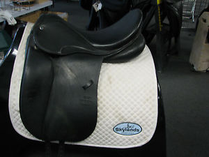 HOLD: Used Stubben Genesis Dressage Saddle Size 17.5'' Black