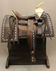 15" MEXICAN CHARRO SADDLE WESTERN SADDLE MONTURA CHARRA TACK FREE SHIPPING