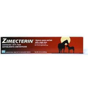 Zimecterin Horse Wormer Ivermectin Paste Removes Parasites & Bots 100 ctns