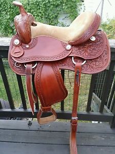 ***Leaders Worldwide Inc*** Touring Saddle - 16" - tan/tan - printed!
