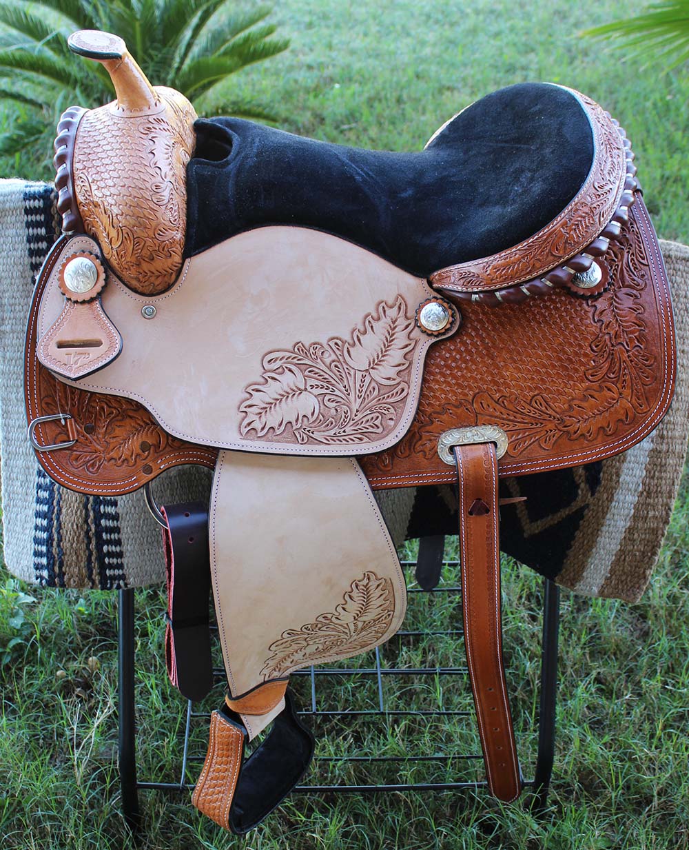 Horse Western Barrel Show Pleasure LEATHER SADDLE Bridle  50DTC2
