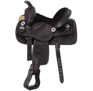 Tough-1 Saddle Western Youth Trail All Around Neoprene 14" Black KS1004