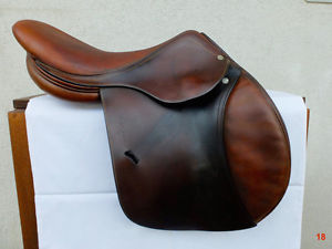 2001 Antares Luxury French Jumping Saddle Brown 17"